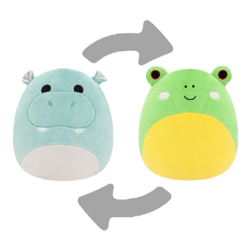 Squishmallows FlipAMallows 12 inch Wendy the Frog and Hank the Hippo VGC